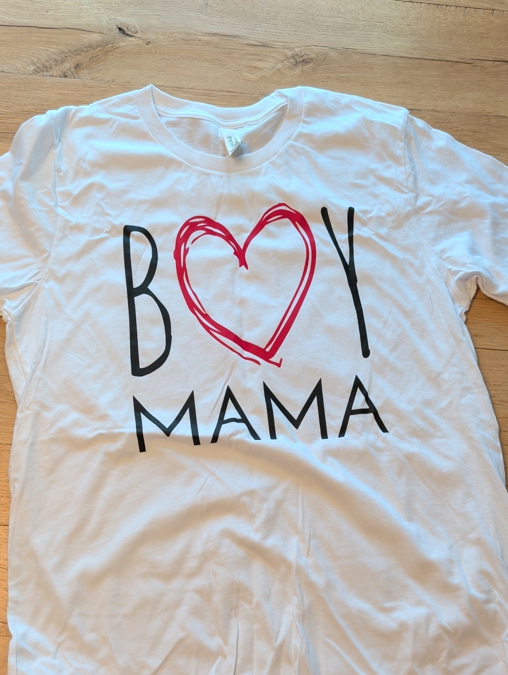 Bella Canvas White 'BOY MAMA' Tee